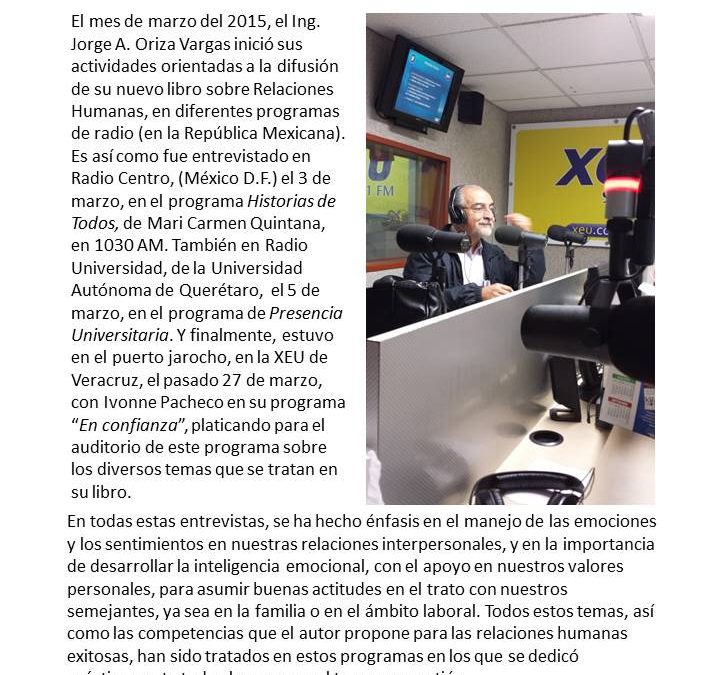 Jorge Oriza en la Radio